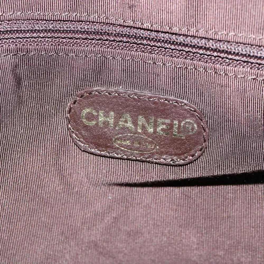 CHANEL COCO Mark Tote Bag Canvas Beige CC Auth am2628g